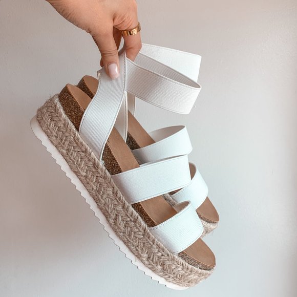 LAST NEW Kimberly White Platform Espadrille - Picture 2 of 3